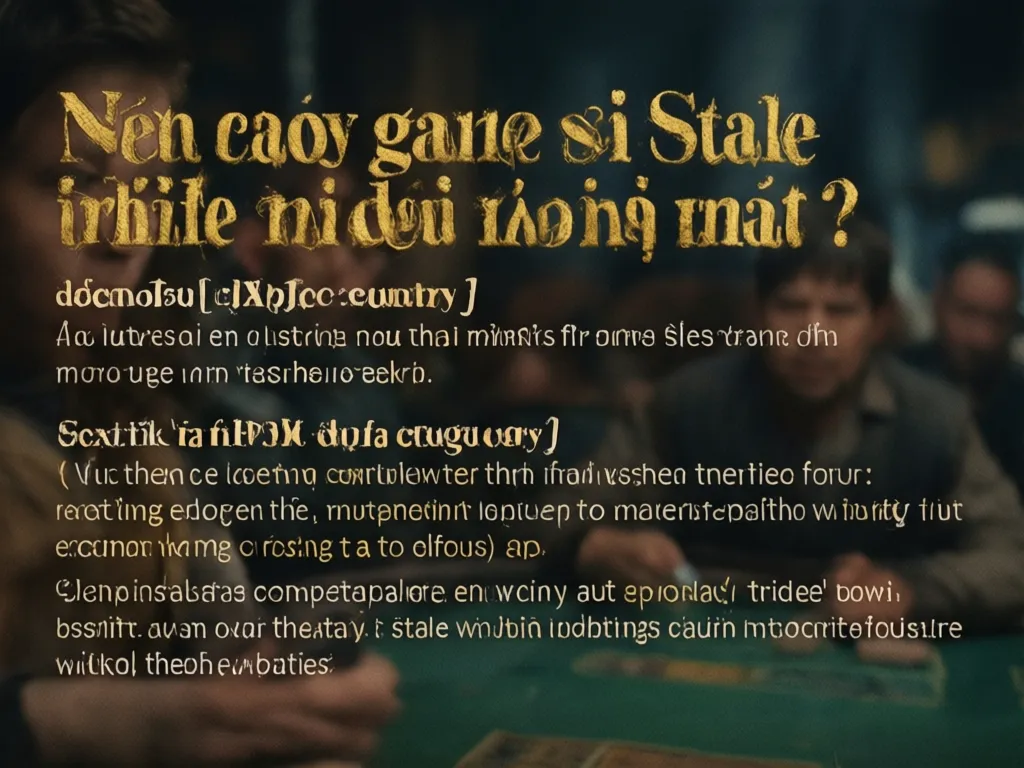 Gợi ý trò chơi tại Stale